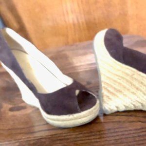 Colin Stuart Peep Toe  Espadrille Wedge Shoes